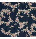 GOTS Tetra Češnjev cvet | temnomodra | digitalni tisk | 100%CO