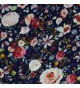 GOTS Tetra Čudovito cvetje | temnomodra | digitalni tisk | 100%CO