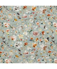 Verhees GOTS Tetra Akvarelno cvetje | svetlozelena | digitalni tisk | 100%CO 08099.009