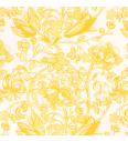 Viskozni poplin Baročno cvetje | rumena | 100%VI