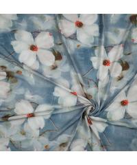 Verhees Viskoza Veliki cvetovi | modra | digitalni tisk | 100%VI 04284.002
