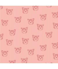 Verhees Poplin Leopardji portret | roza | 100%CO 07661.001