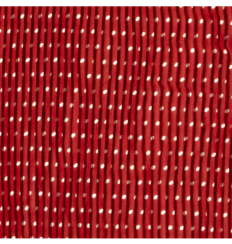 Šifon plise Pikice | rdeča | 100%PL