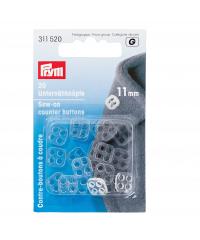 PRYM Plastični podgumbi | transparentni | 11mm | 20kos 311520