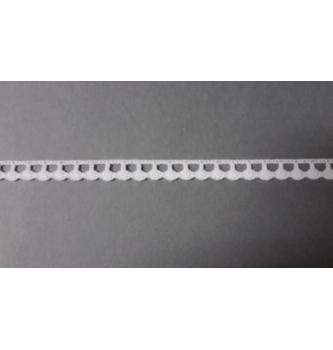 Klekljana čipka | bombaž | bela | 10mm