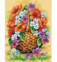 Gobelin Košara travniškega cvetja | 30x40cm