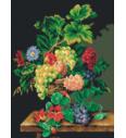 Gobelin Šopek cvetja in sadja | Jean-Claude Rubellin | 40x50cm