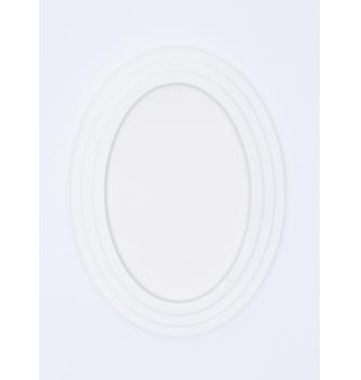 Ovalni okvir za vezenine | bel | 19x13,3cm
