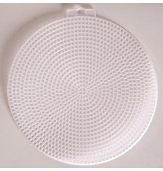 Plastični stramin | okrogel | bel | 1 kos | premer kroga 14,6cm