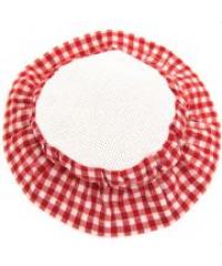 RICO Design Pokrivalo za kozarce z marmelado | 119 | rdeče-bel karo | 8cm 17966.50.01