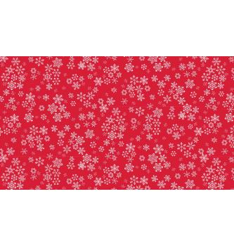 Patchwork blago Snowflakes | Red | 110cm