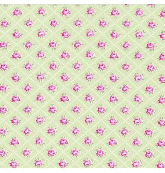 Patchwork blago Slipper roses|Rosebud trellis|Green|110cm