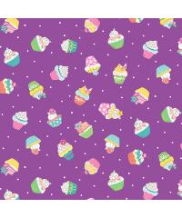 MAKOWER Patchwork blago Daydream cupcakes lilac | 110cm 2277/L