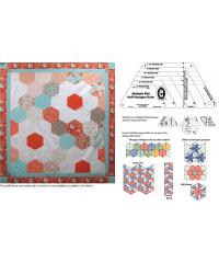 IDEAS Patchwork šablona | Half hexagon C9740