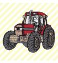 Našitek Majhen rdeč traktor