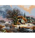 Goblen Ljudi na smrznutom jezeru | Johann Bernard Klombec | 40x50cm