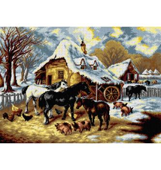 Goblen Farma zimi | John Frederick Herring | 50x70cm