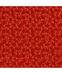 Nooteboom Puplin Božićne grančice | metalik | crvena | 100%CO 20715.015