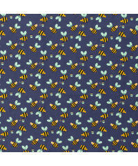Nooteboom Puplin Vesele pčele | tamno plava | 100%CO 15537.008