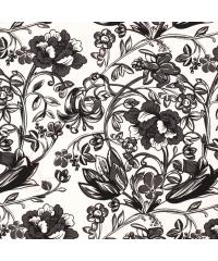 Nooteboom Viskozni puplin Barokno cveće | crna | 100%VI 19040.069