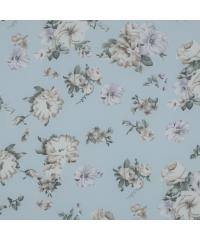 Verhees Šifon Romantično cveće | svetlo plava | 100%PL A4519.003
