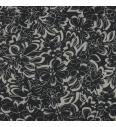 Šifon Stilizovano cveće | crna | 100%PL