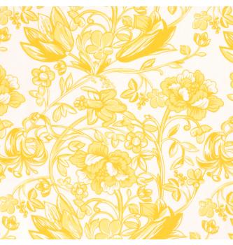Viskozni puplin Barokno cveće | žuta | 100%VI