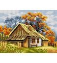 Goblen Kuća kraj jesenjeg drveća | 30x40cm
