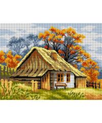 ORCHIDEA Goblen Kuća kraj jesenjeg drveća | 30x40cm 2631J