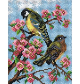 Goblen Ptice na cvetnom stablu | 24x30cm
