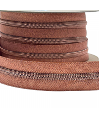 Repič Metalizirana zadrga na meter | lureks | roza baker |6mm 21595