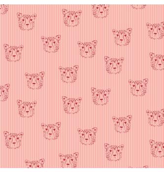 Poplin Leopardji portret | roza | 100%CO