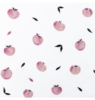 Poplin Jabolka | vijolična | digitalni tisk | 100%CO
