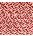 Poplin Rožice in listki | bordo | 100%CO
