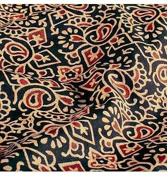 Batist batik Ornamenti | črna | 100%CO