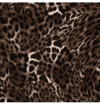 Bombažni saten Leopard | rjava | 98%CO / 2%EL