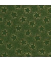 Nooteboom Poplin Božične zvezde | metalik | zelena | 100%CO 18737.025