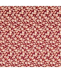 Hemmers Poplin Rožice in listki | bordo | 100%CO 201134.0002
