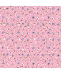 Nooteboom Poplin Metuljčki | stara roza | 100%CO 15784.014