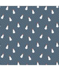 Verhees Poplin Snežaki | modra | 100%CO 09142.015