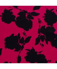 Nooteboom Bombažni saten Abstraktne rože | fuksija | 98%CO / 2%EL 21089.017