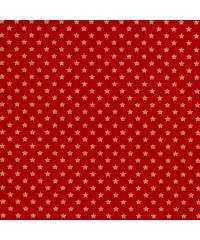 Nooteboom Poplin Božične zvezdice | metalik | rdeča | 100%CO 20704.015