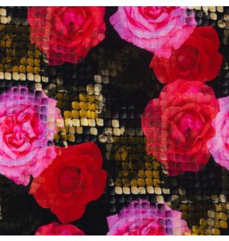 Jersey Vrtnice in mozaik | digitalni tisk | 95%CO / 5%EL
