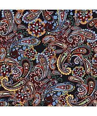 Nooteboom Jersey Baročni paisley | črna | digitalni tisk | 95%CO / 5%EL 18188.069