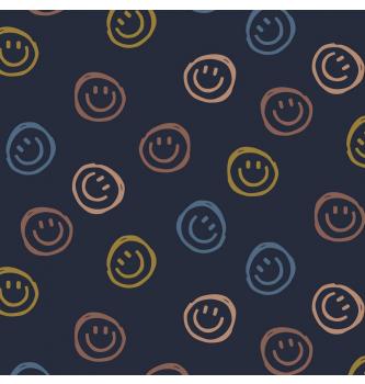 Kosmatena prevešanka Smiley | temnomodra | 95%CO / 5%EL