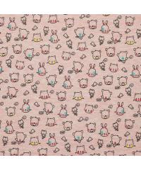 Verhees Jersey Male živalice | roza melanž | 60%CO / 35%PL / 5%EL 08307.005