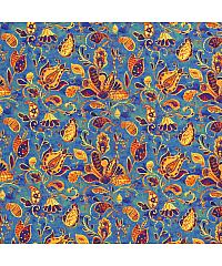 Nooteboom Jersey Čarobne rože | modra | digitalni tisk | 95%CO / 5%EL 18990.005