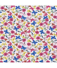 Nooteboom Jersey Metulji in rožice | bela | 95%CO / 5%EL 19585.050