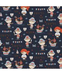 Verhees Morski pirati | temnomodra | 95%CO / 5%EL 07790.005