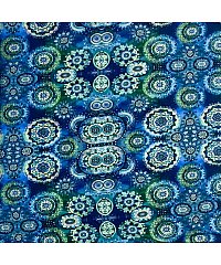 KH Group Viskozni jersey Ornamenti | digitalni tisk | modra | 95%VI / 5%EL S2106-3681